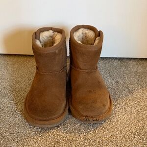 Brown Suede Shearling Boots